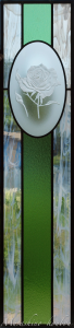 ばら（MK33‐4）エッチングガラス(ガラス彫刻)